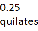 0.25 quilates