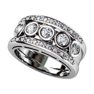 3 tamaños de diamantes y en 4 metales preciosos. ref-S27B