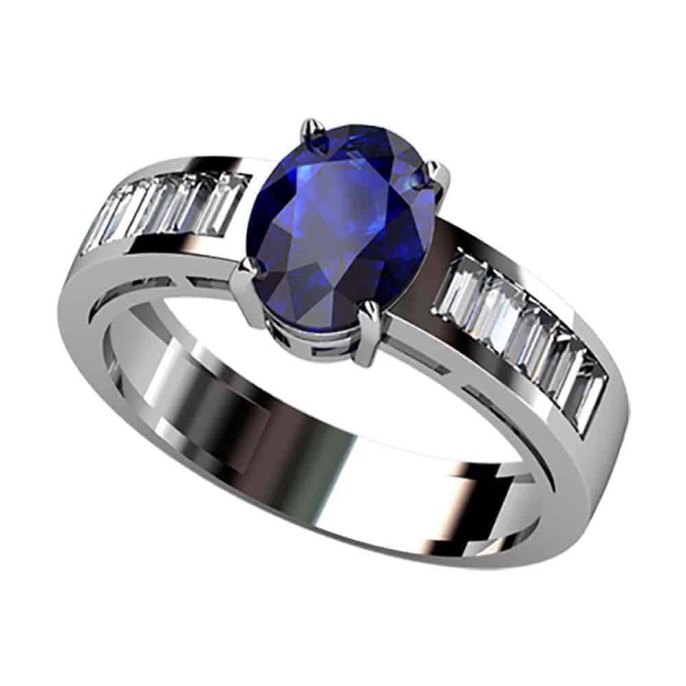 S5B B68L70 B Sortija Zafiro Diamantes Brillante