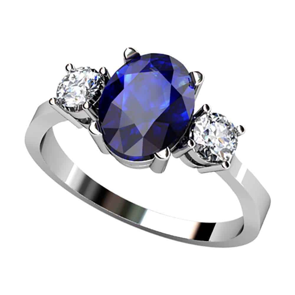 S5D B68A30 B Sortija De Zafiro Diamantes Brillante