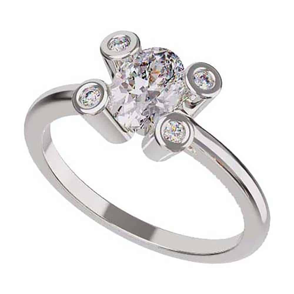 S5G A75A08 B Anillo Diamante Brillante Francodavinci