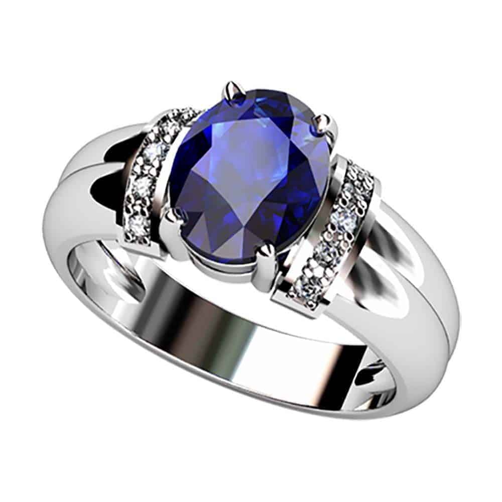 S5M B79A12 B Sortija Zafiro Diamante Brillante