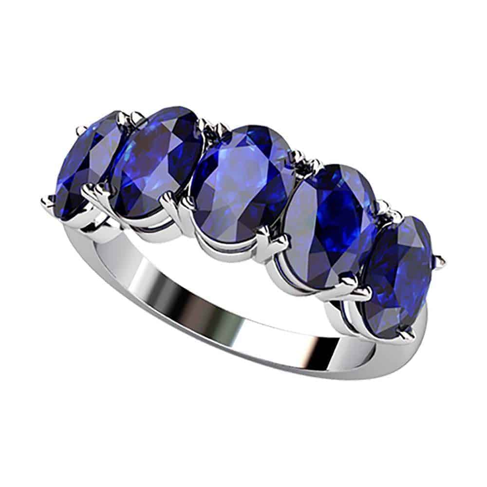 S5O B57 B Sortija Zafiro Diamantes Brillante