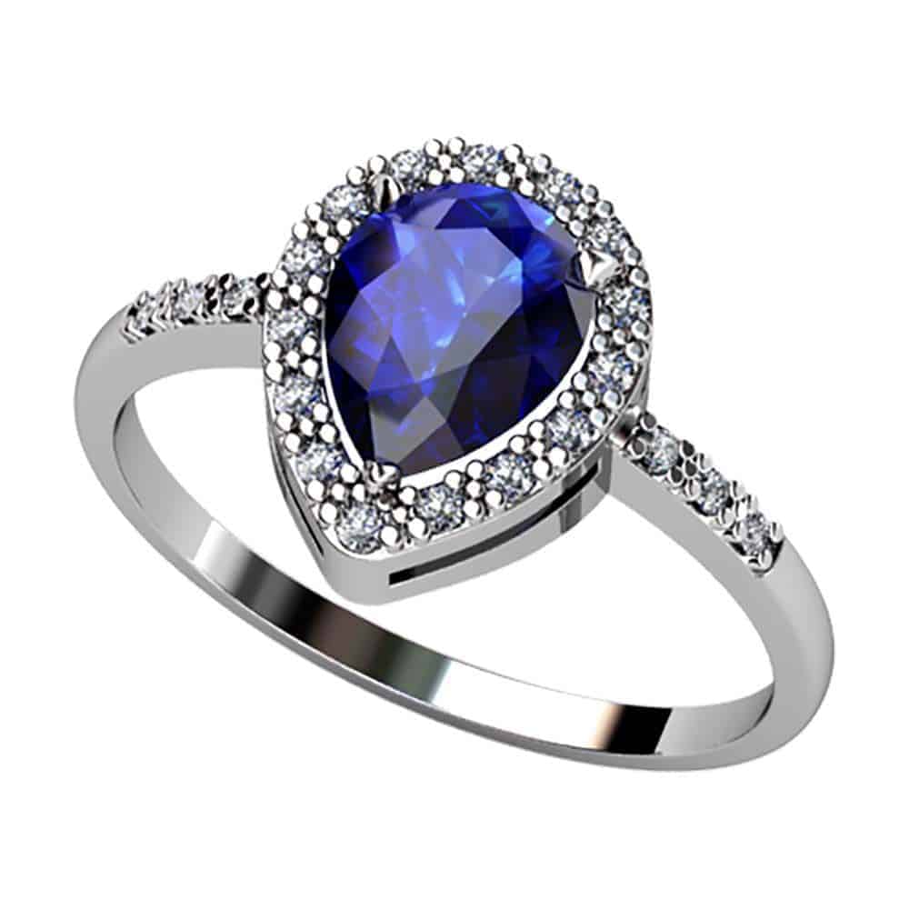 S5P B68A21 B Sortija De Zafiro Diamantes Brillante