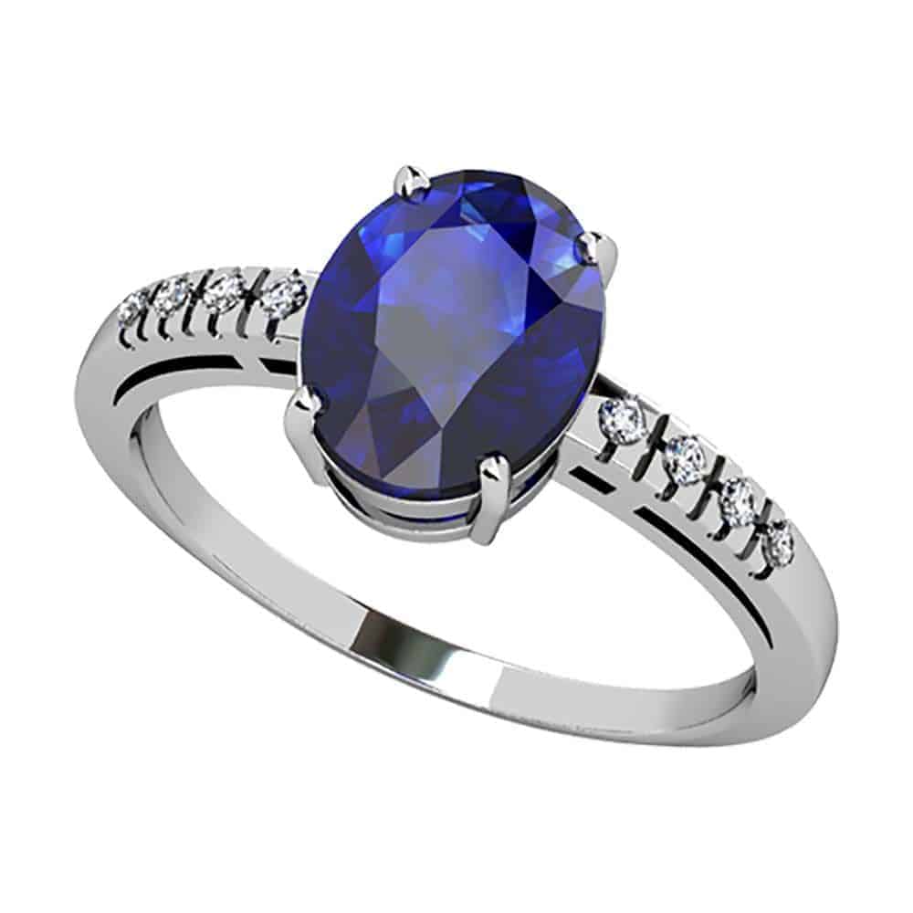 S5Q B79A08 B Sortija De Zafiro Diamantes Brillante